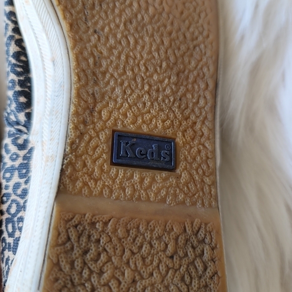 Keds Womens Leopard Print Charter Taupe Slip on Flats without Laces Size 7 - Picture 11 of 11
